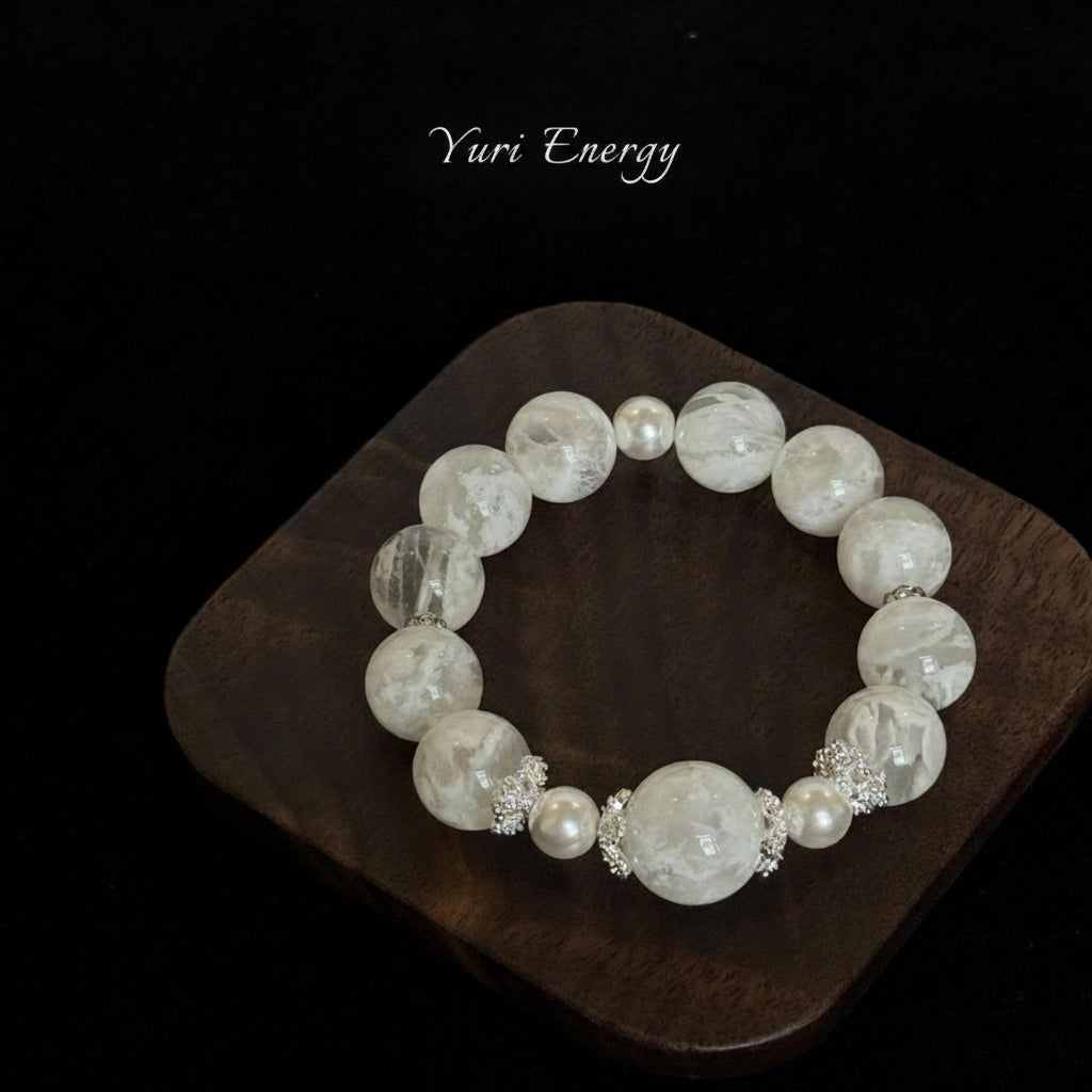 ✨ Snowflake Phantom Crystal Bracelet | Wealth & Wisdom