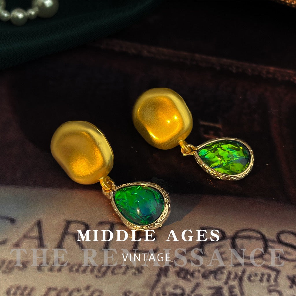 "Aurora Paua" Vintage Abalone Shell Earring Collection | French Retro Iridescent Mother of Pearl Studs & Drops
