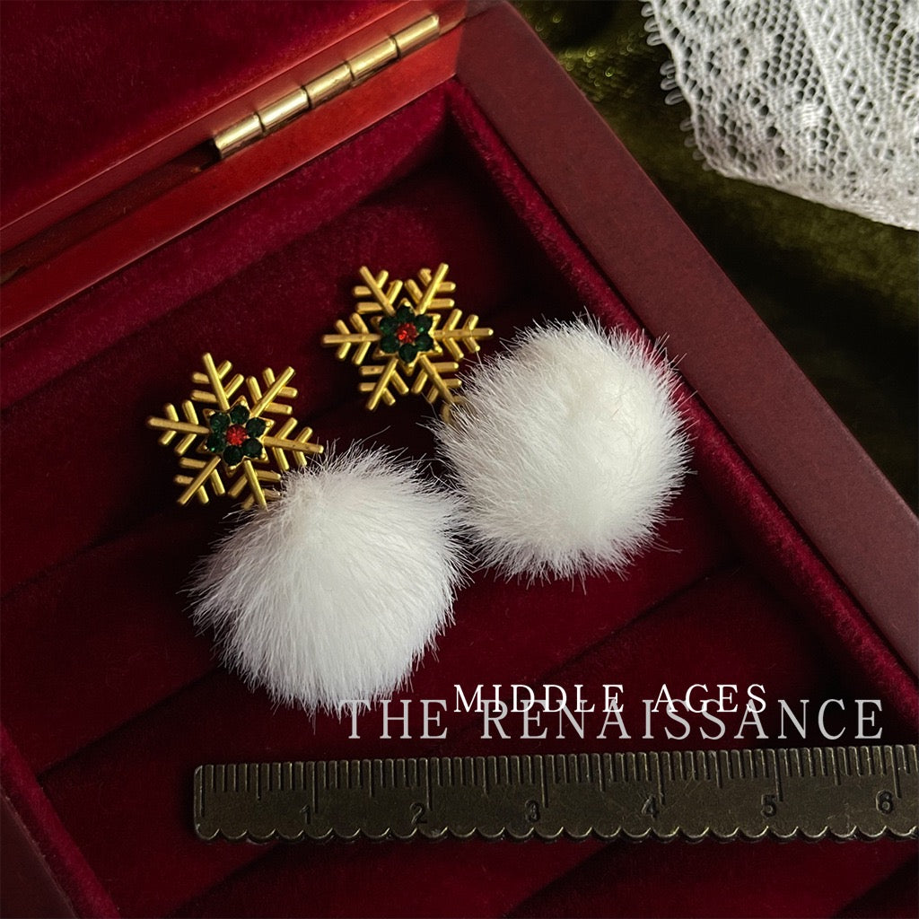 Christmas Edition Vintage Bowknot & Jingle Bell Drop Earrings | Festive Holiday Zircon Statement Jewelry