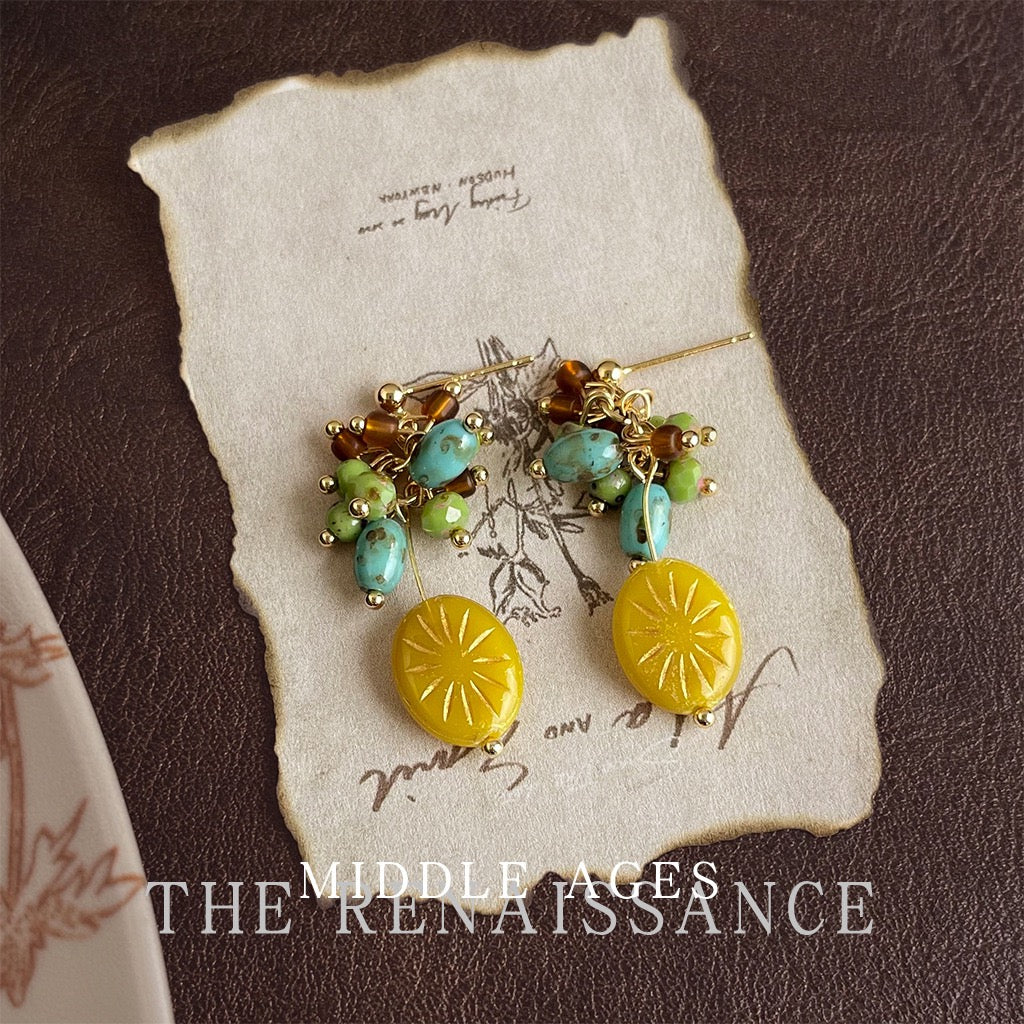 Vintage Czech Glass Floral Earring Collection | French Romantic Botanical Lampwork Studs & Drops