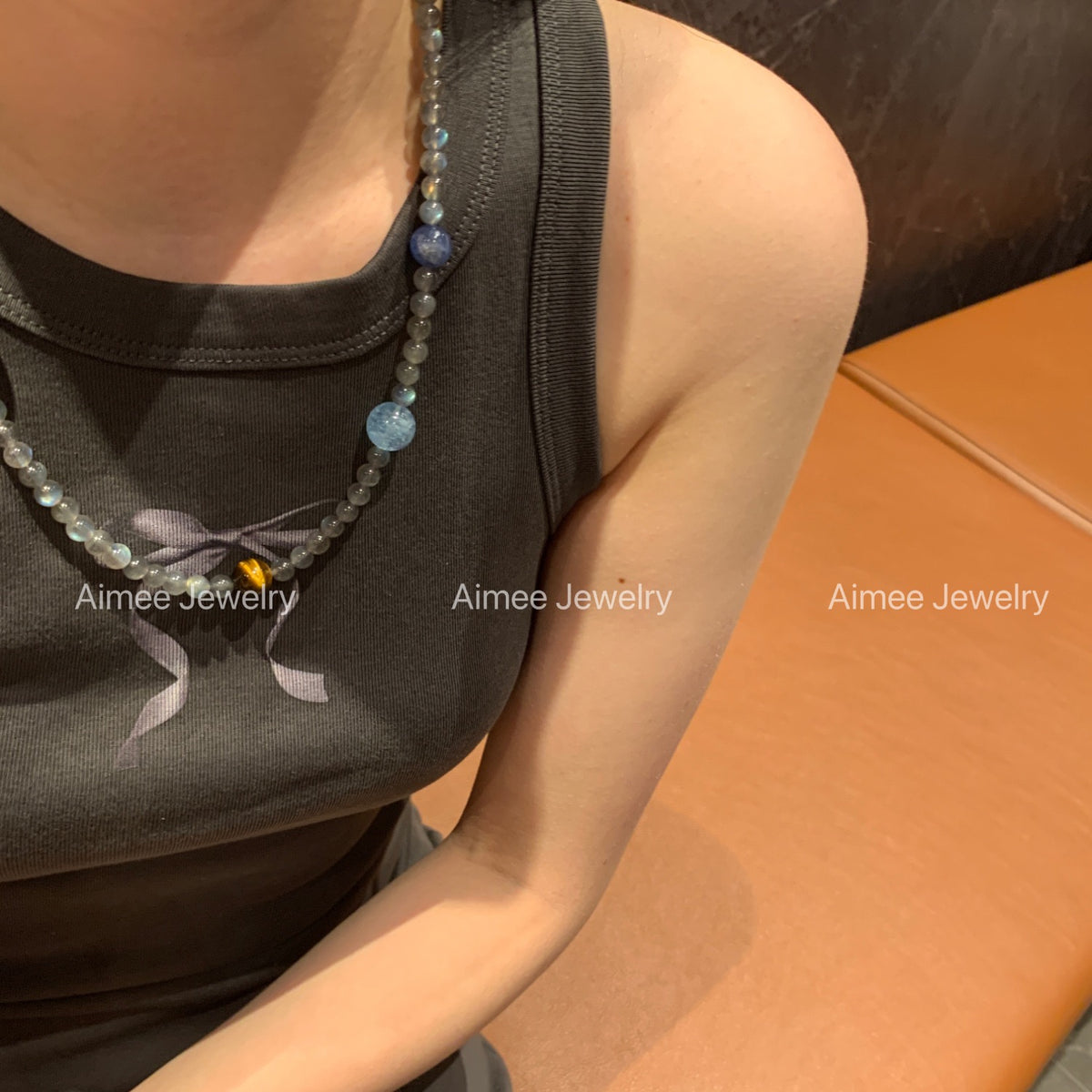 Gray Moonstone Multi-Crystal Bracelet & Necklace | 8 Healing Stones