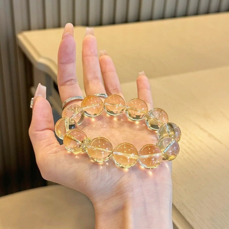 ๐ฐ Natural Citrine Wealth Bracelet | 12mm Merchant's Stone for Abundance & Prosperity