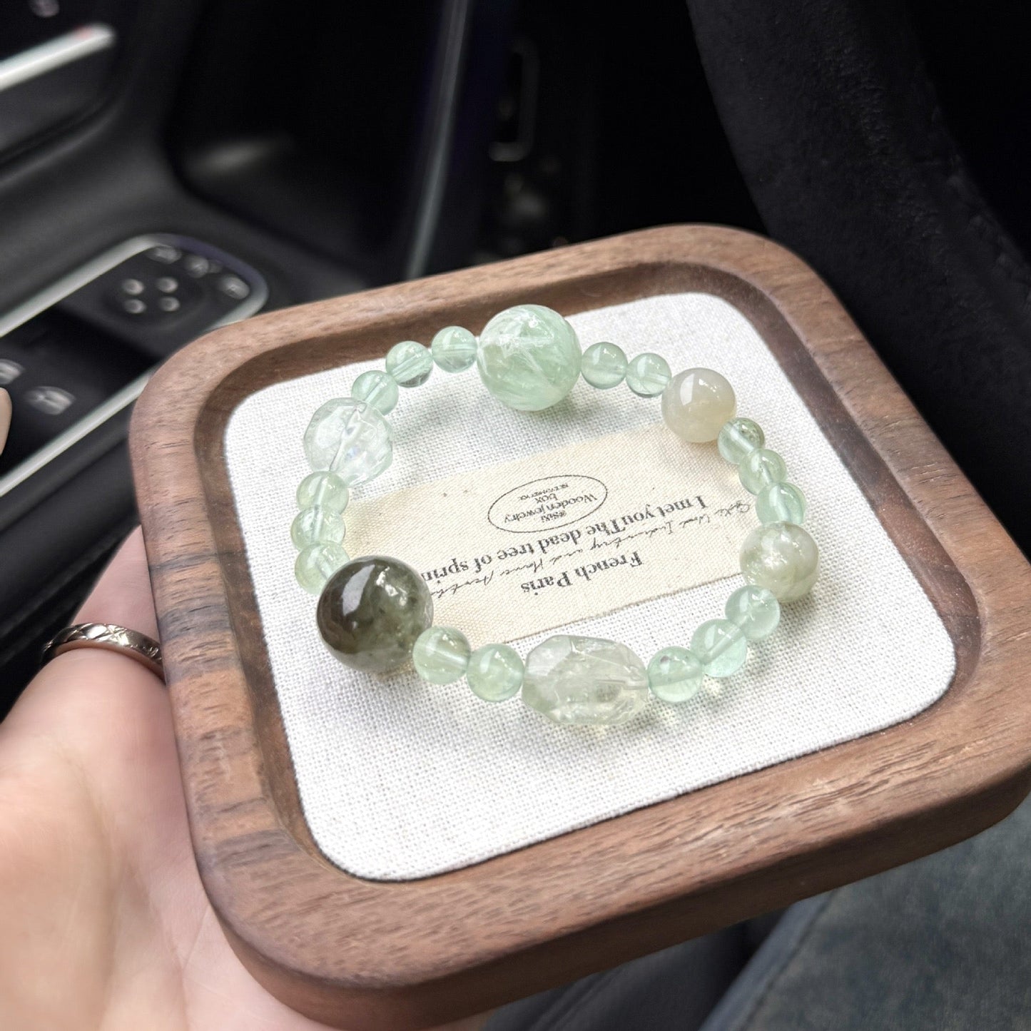 💚✨ Green Fluorite & Emerald Quartz Crystal Bracelet | Emotional Healing & Wealth
