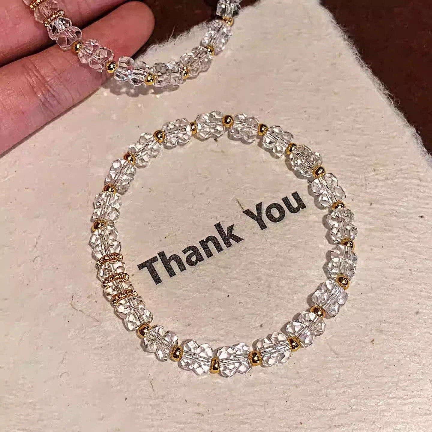 ✨ Ice White Crystal Bracelet | Faceted Diamond-Cut 6mm | Purification & Clarity