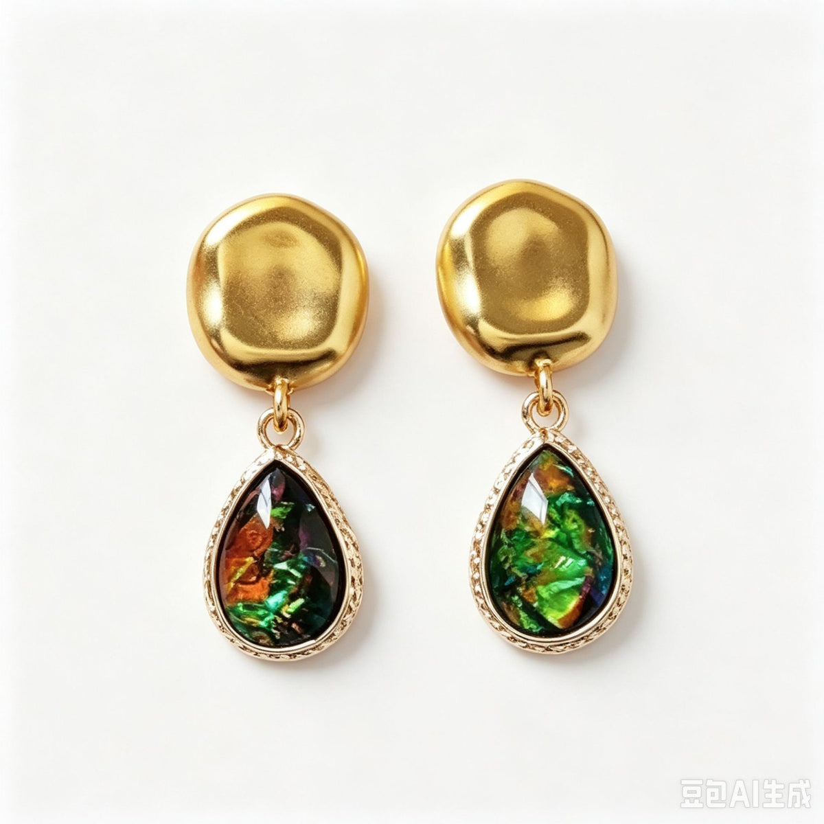 "Aurora Paua" Vintage Abalone Shell Earring Collection | French Retro Iridescent Mother of Pearl Studs & Drops