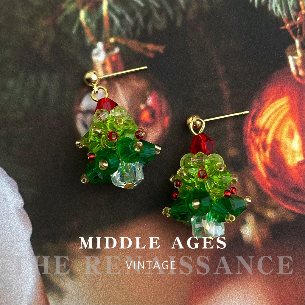 Christmas Edition Vintage Bowknot & Jingle Bell Drop Earrings | Festive Holiday Zircon Statement Jewelry