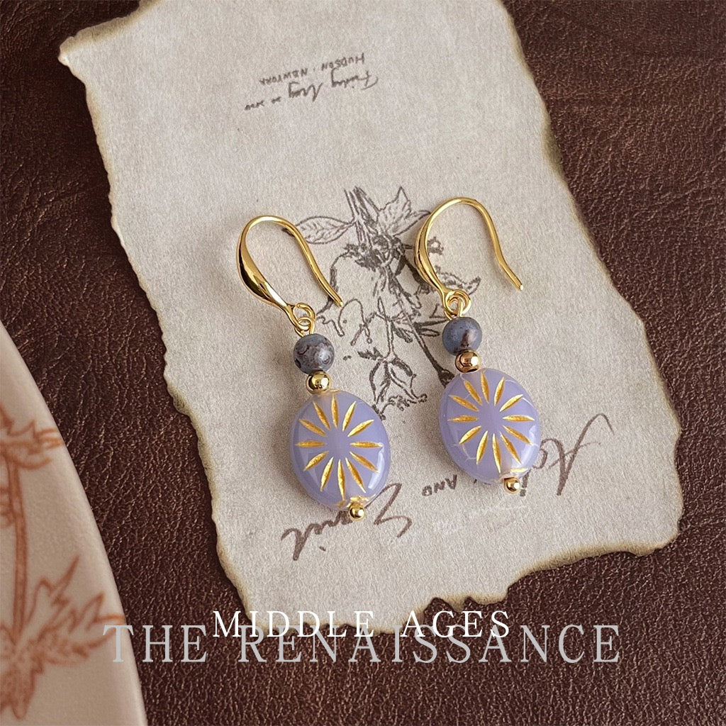 Vintage Czech Glass Floral Earring Collection | French Romantic Botanical Lampwork Studs & Drops