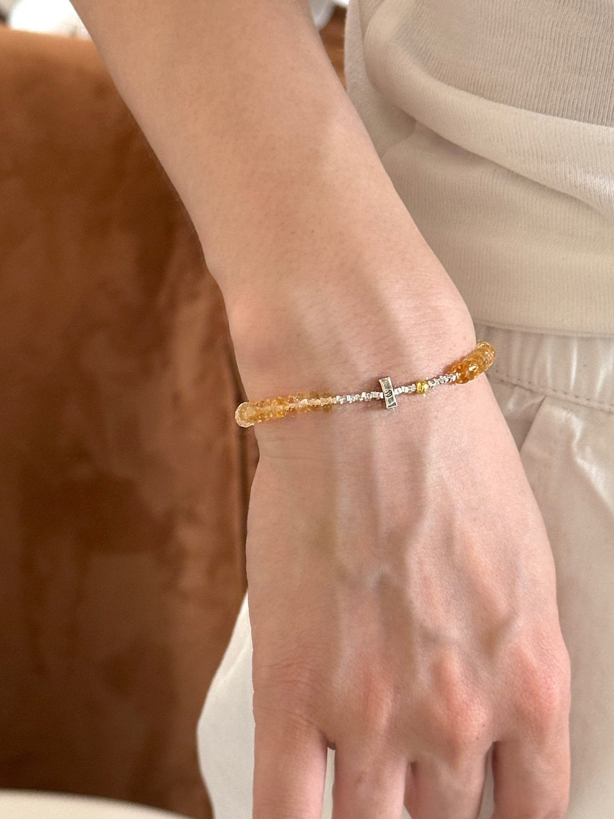 Golden Flow gradient citrine bracelet