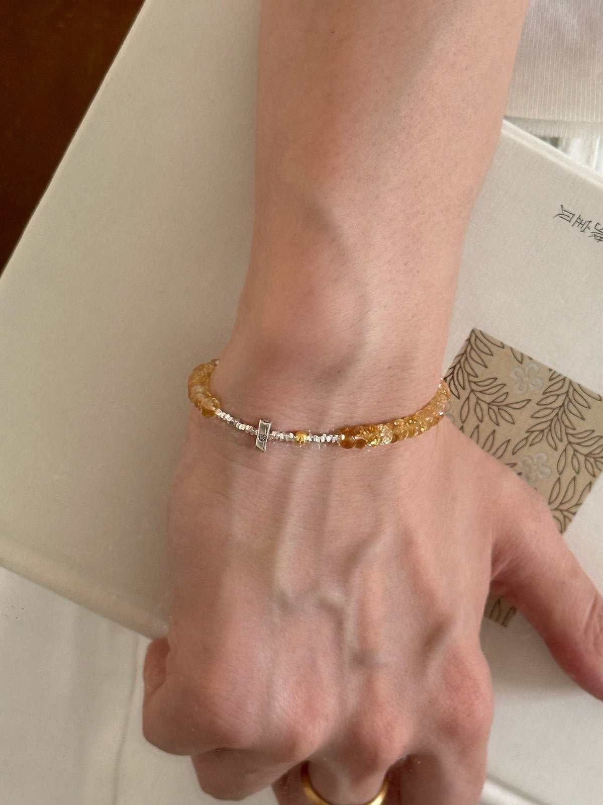 Natural Gradient Citrine & S925 Sterling Silver Bracelet | Holiday & New Year Abundance Gift | 'Golden Flow' Wealth Talisman