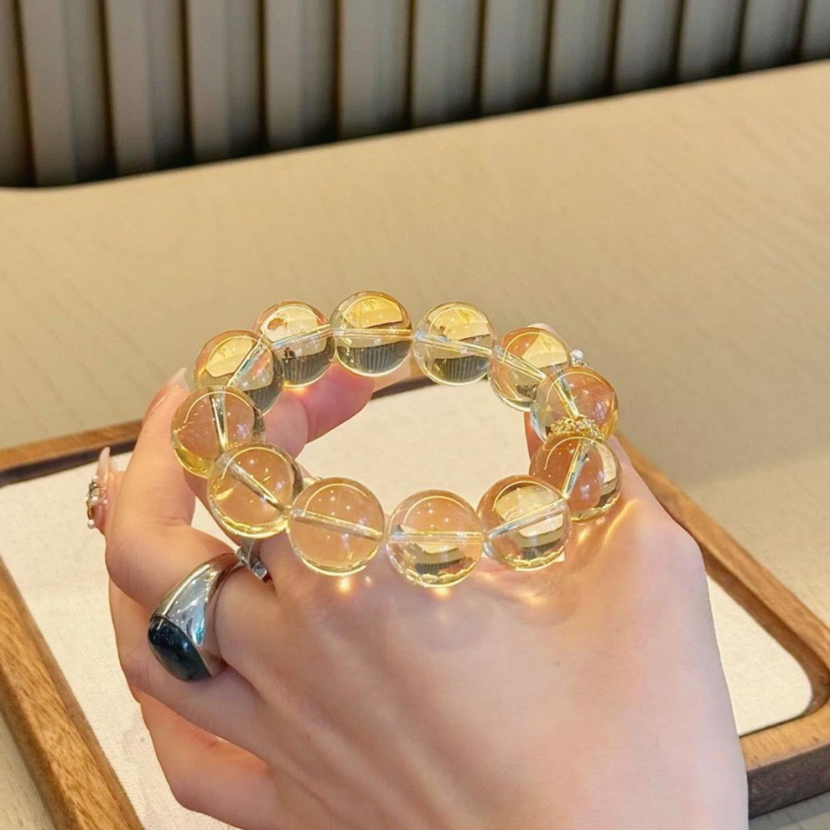 💰 Natural Citrine Wealth Bracelet | 12mm Merchant's Stone for Abundance & Prosperity